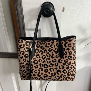 Kate Spade Leopard Print Tote with Black Handles